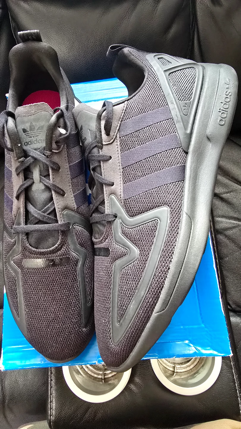 Brand new All Black Adidas ZX Flux in size US13 in box - photo 4