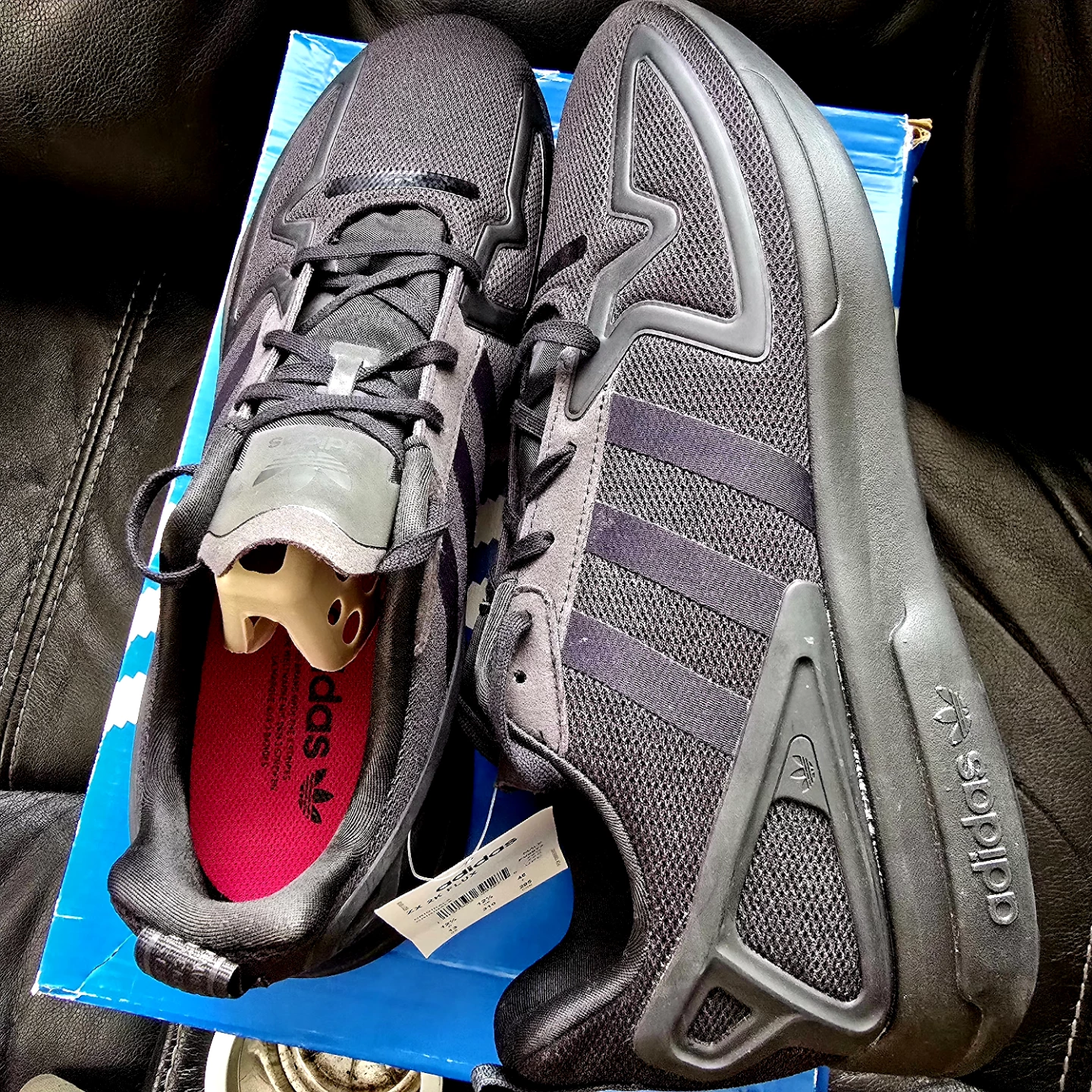 Brand new All Black Adidas ZX Flux in size US13 in box - photo 5