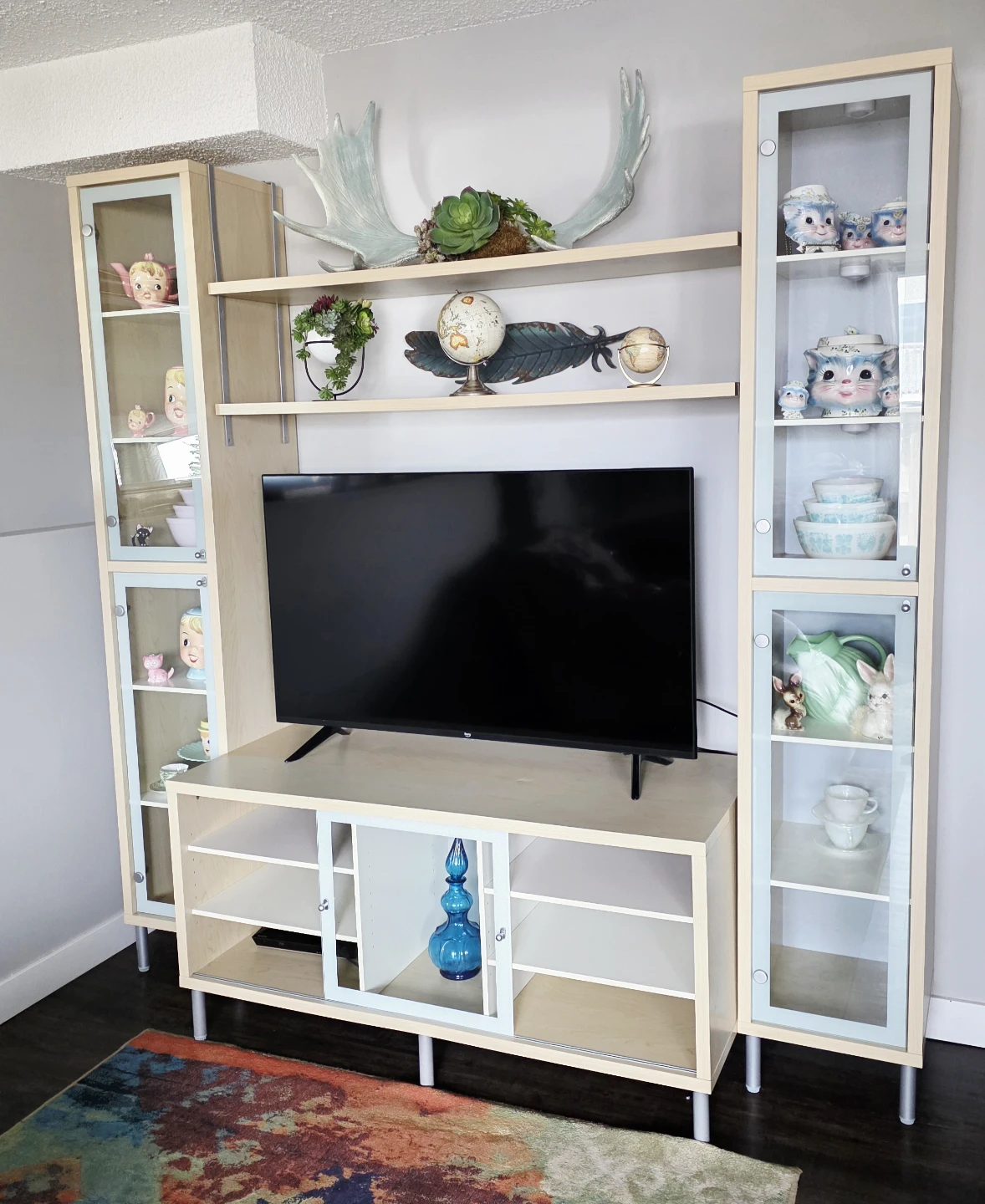 Ikea Magiker Entertainment Unit with Display Cabinets - photo 2
