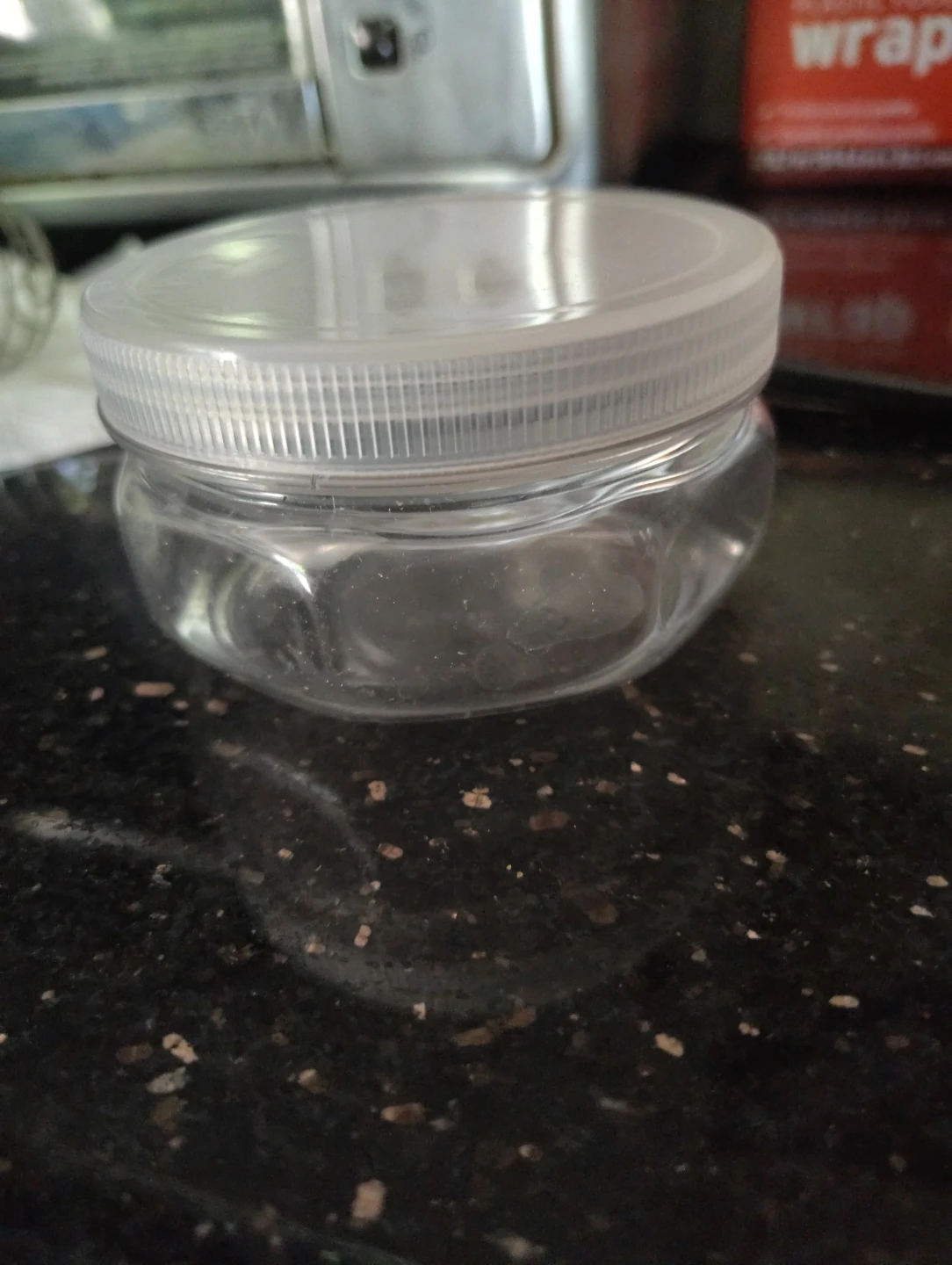Clear Plastic Jar with Lid
