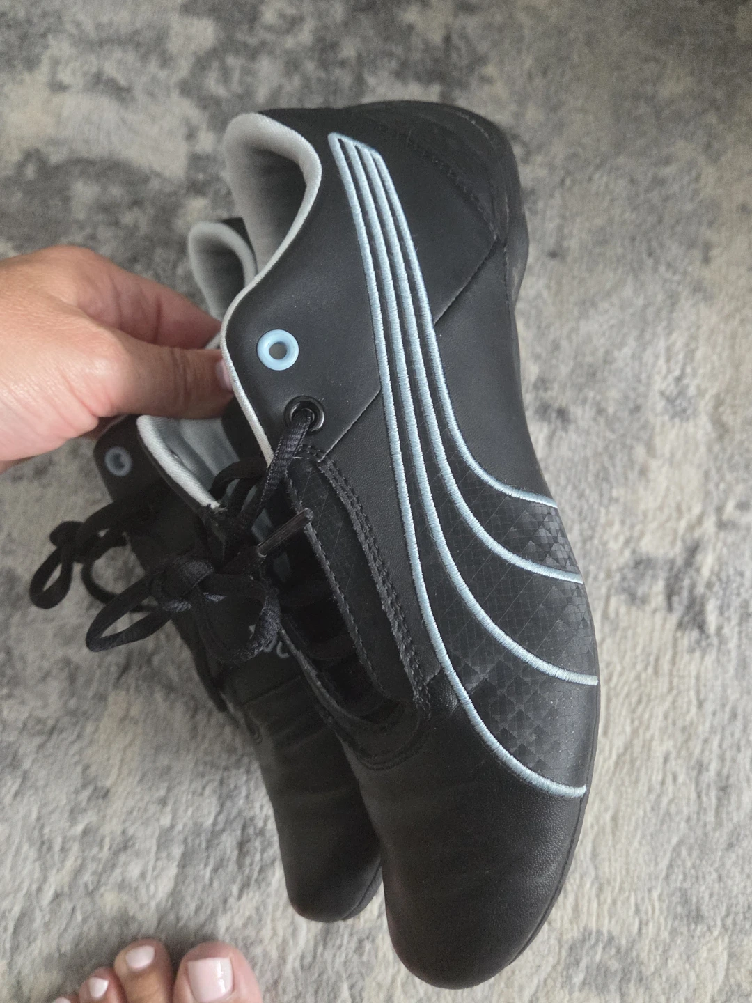 Puma Black Sneakers with Light Blue Accents - photo 2