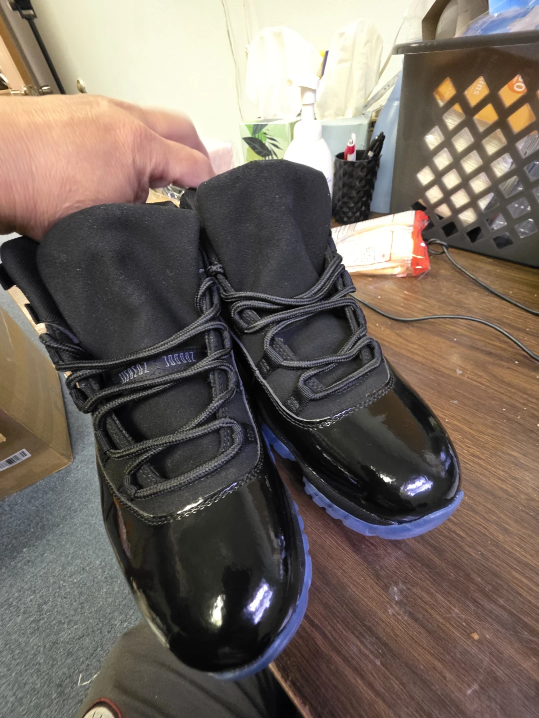 Air Jordan 11 Retro 'Blackout' Sneakers - photo 5