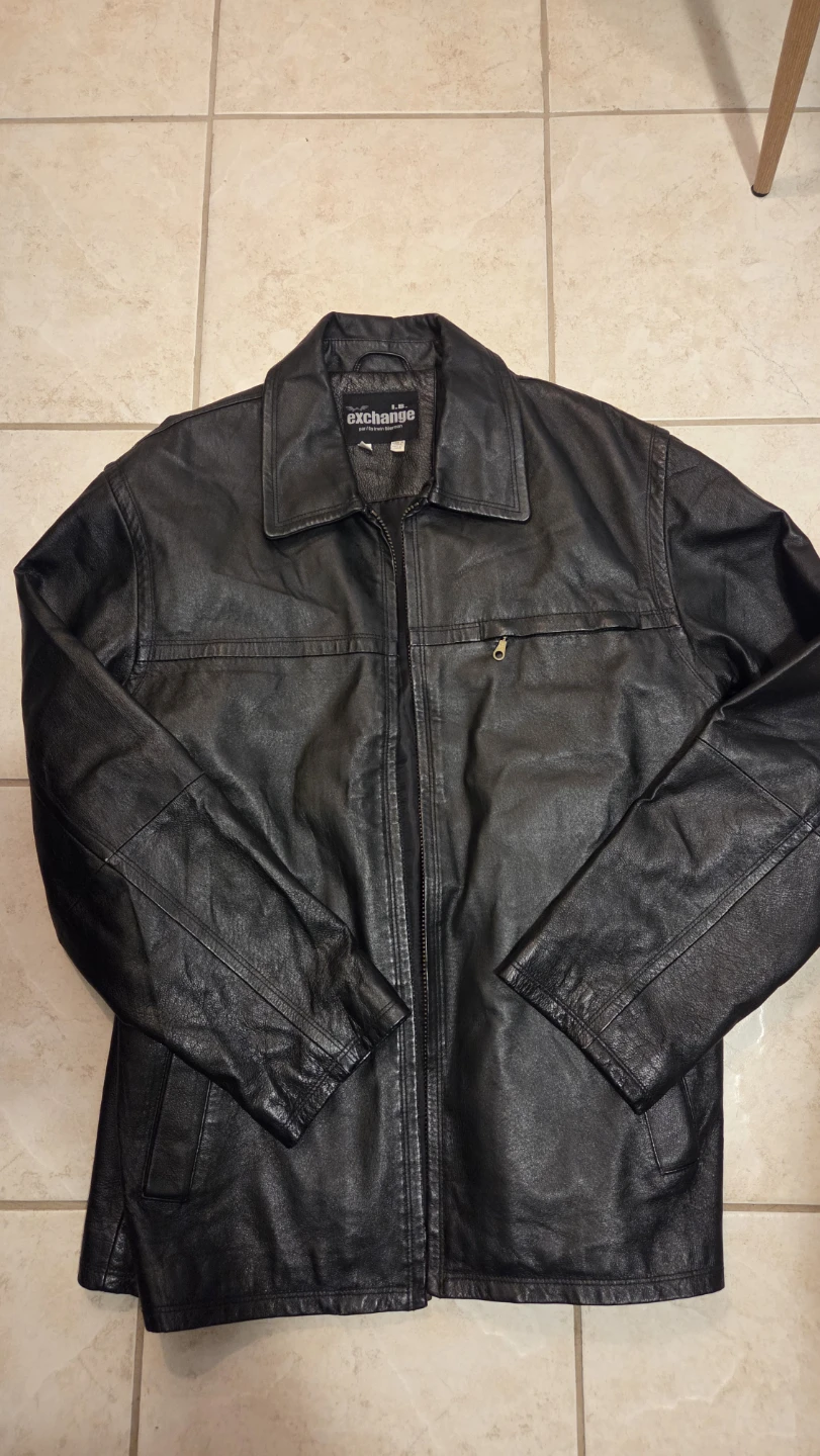 I.B. Exchange par/by Irwin Bilerman Black Leather Jacket