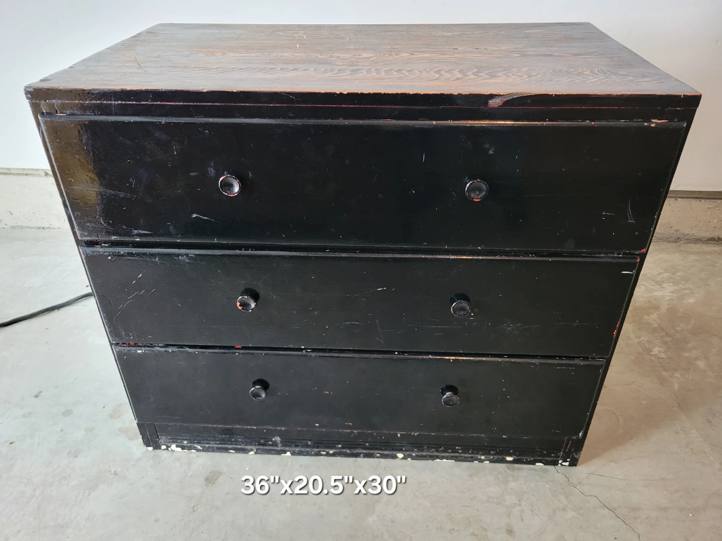 Black 3-Drawer Dresser - photo 4