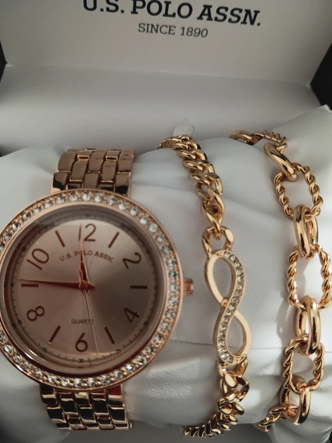 U.S. Polo Assn. Rose Gold Watch and Bracelet Set - photo 2
