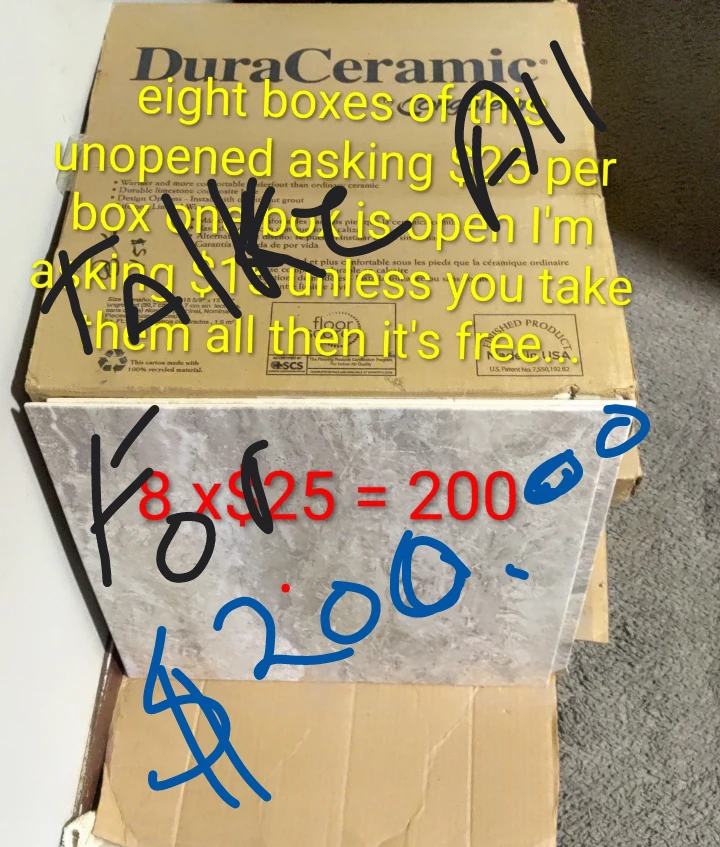 Luxury Flooring many boxes