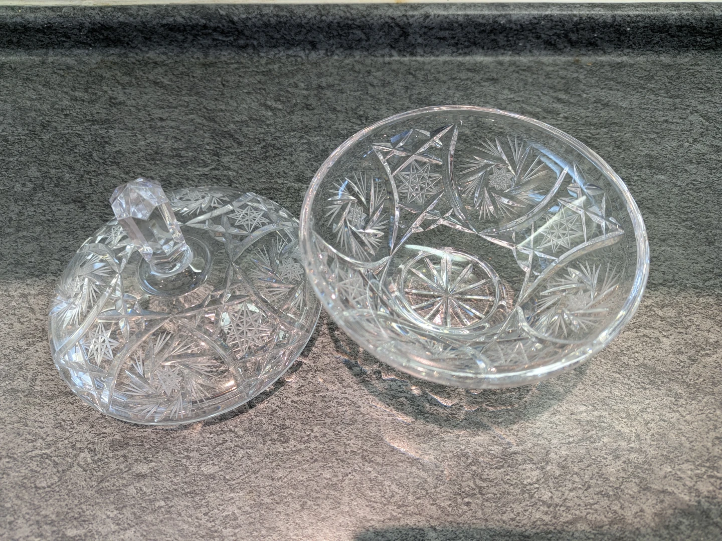 Crystal Candy Dish with Lid - photo 2