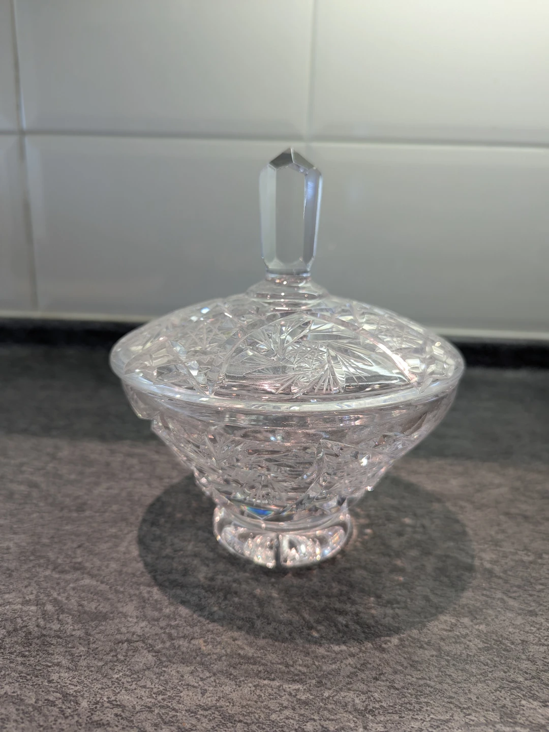 Crystal Candy Dish with Lid