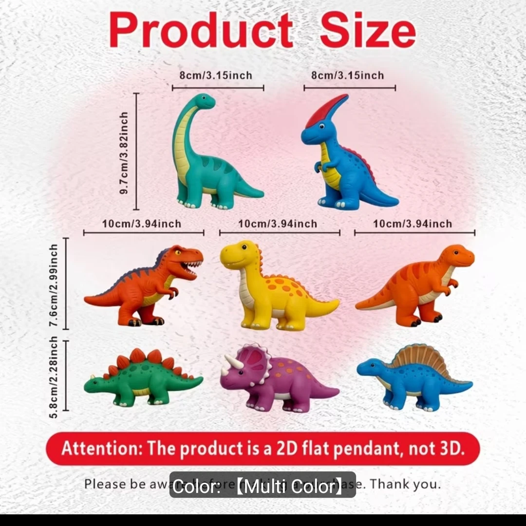 Large Dinosaur Magnets - Multi-Color Set - photo 2