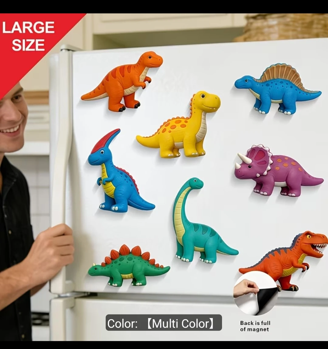 Large Dinosaur Magnets - Multi-Color Set - photo 4