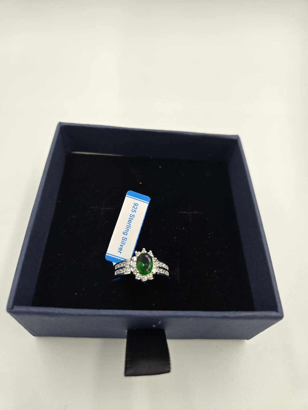Sterling Silver Emerald Ring