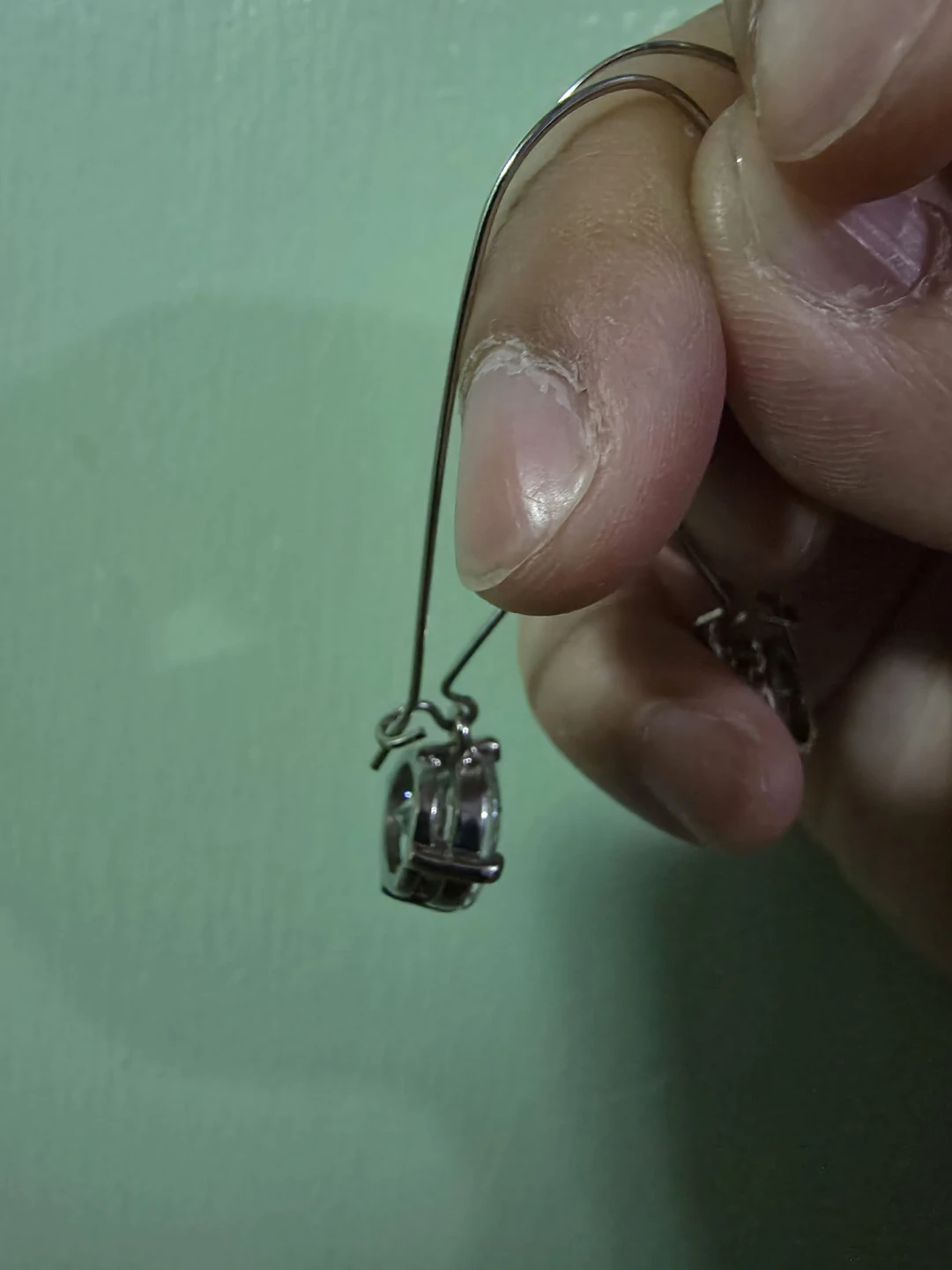 Silver Tone Crystal Drop Earrings ⚽️ - photo 2
