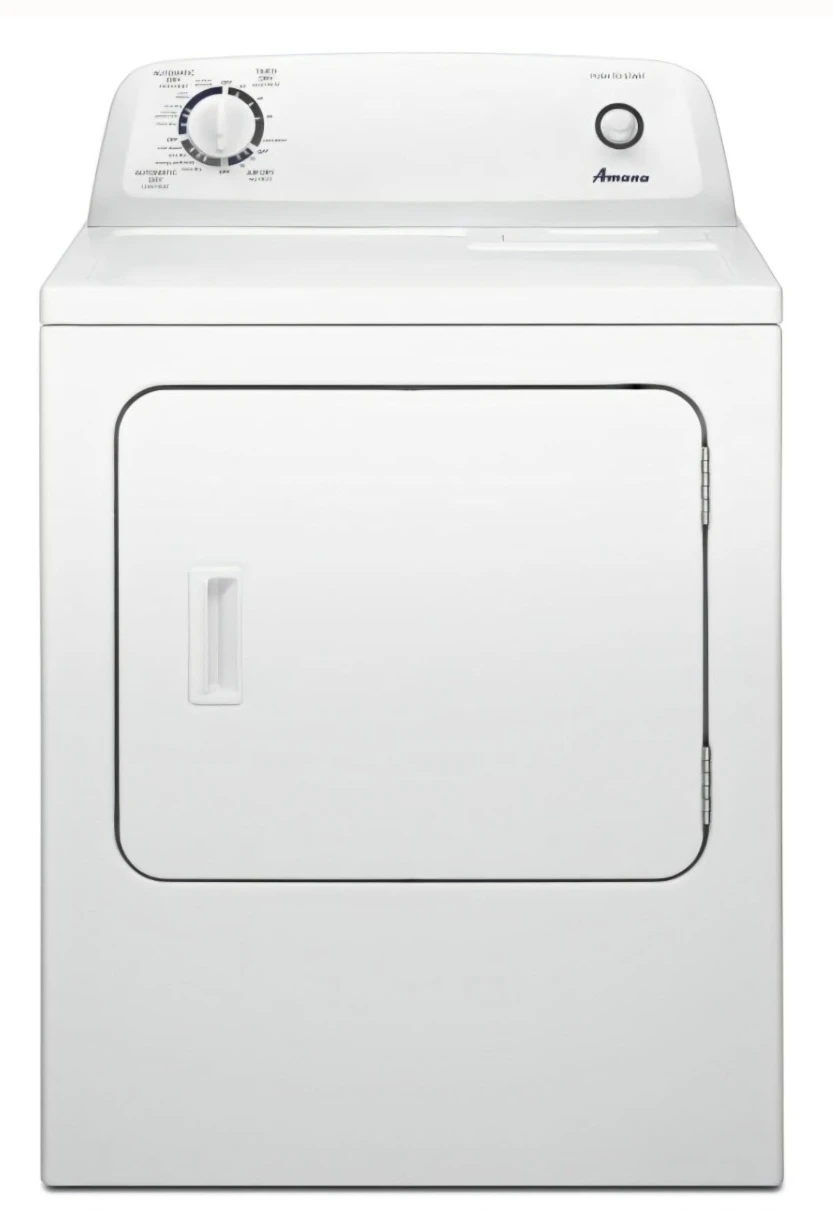 Amana White Electric Clothes Dryer. New in box