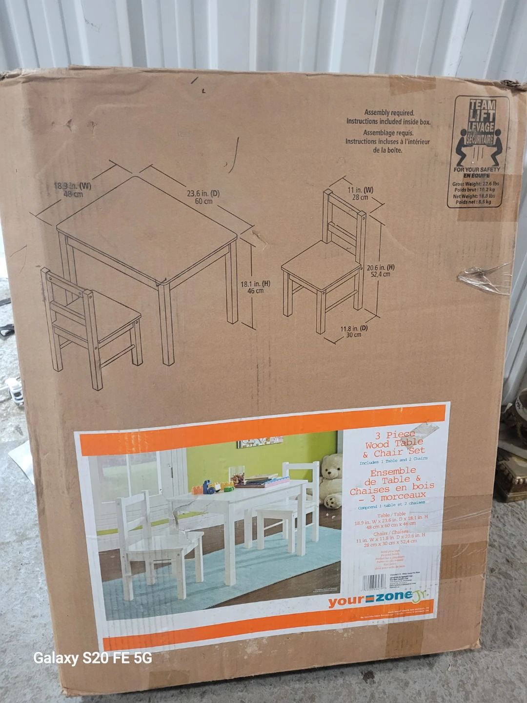 Your Zone Jr. 3 Piece Wood Table & Chair Set - photo 2