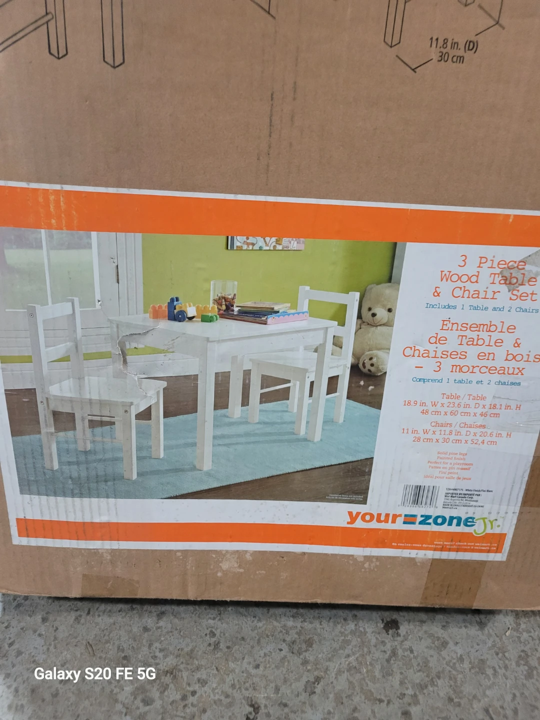 Your Zone Jr. 3 Piece Wood Table & Chair Set - photo 4