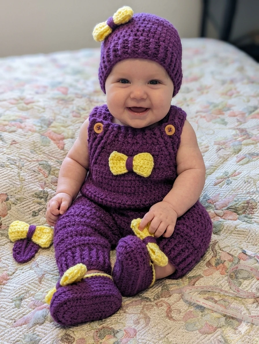Handmade Crochet Baby Outfit