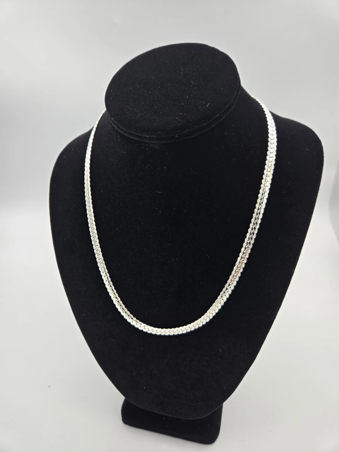Silver toned Snake Chain Necklace