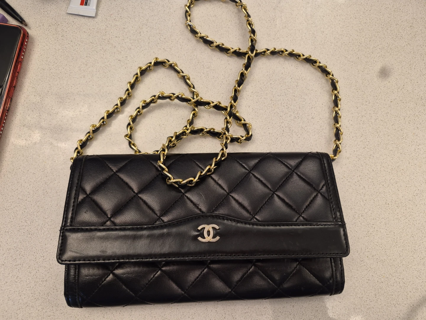 Chanel Style Quilted Flap Wallet on Chain - photo 2