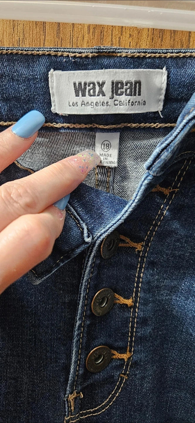 Wax Jean Button Fly Jeans Size 18 - photo 3