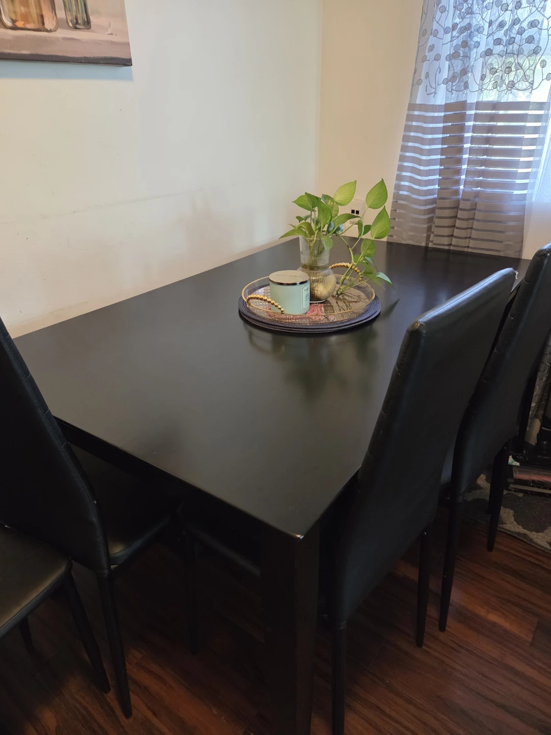 Dining Table Set with 6 Chairs – Black – Excellent Condition - photo 5
