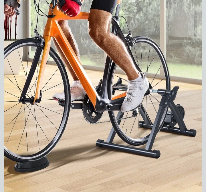Foldable Indoor Bike Trainer, Black - photo 2