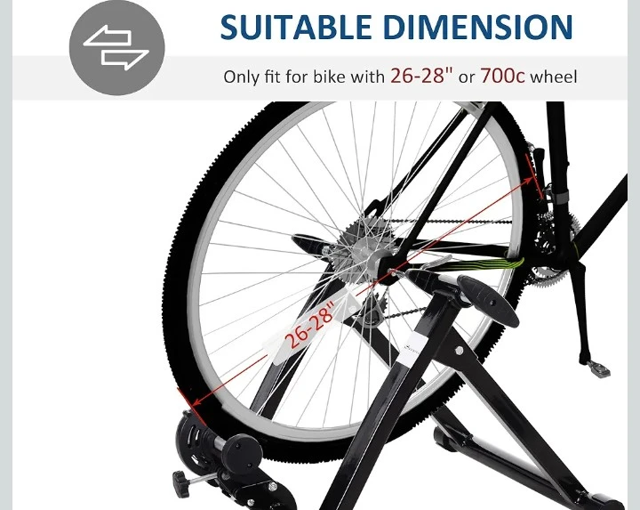 Foldable Indoor Bike Trainer, Black - photo 5