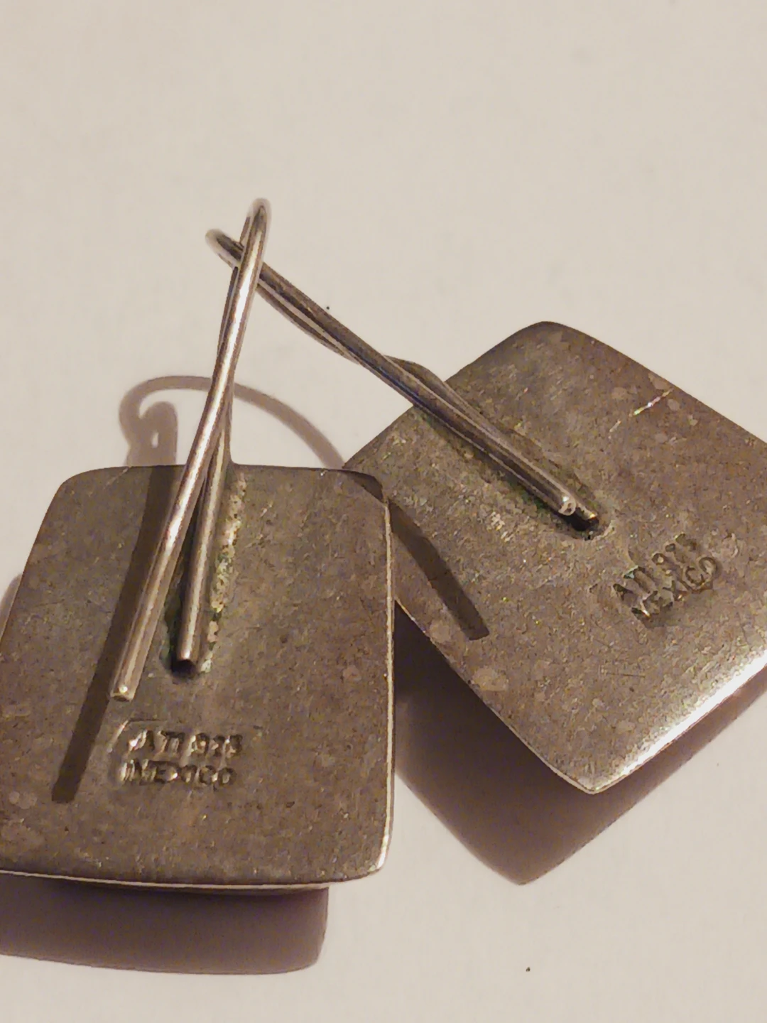 ATI MEXICO Sterling Silver Red Stone Square Earrings - photo 5