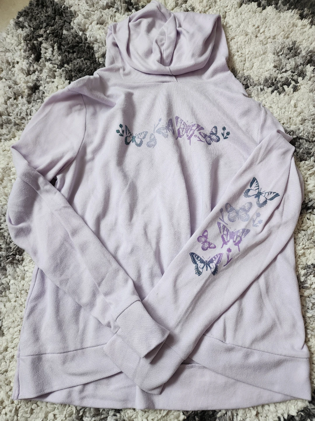 SO Purple Butterfly Hoodie XL