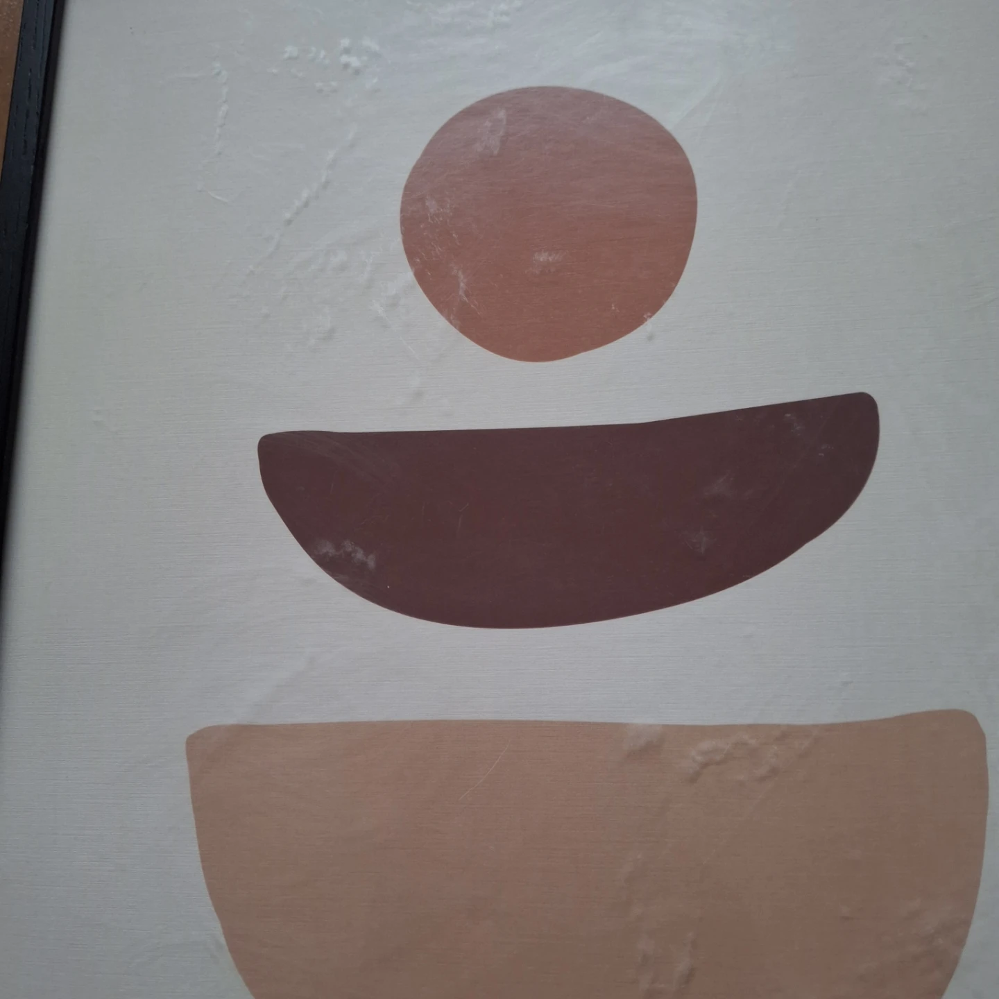 Framed Abstract Geometric Art*plastic cover has smear marks* - photo 2