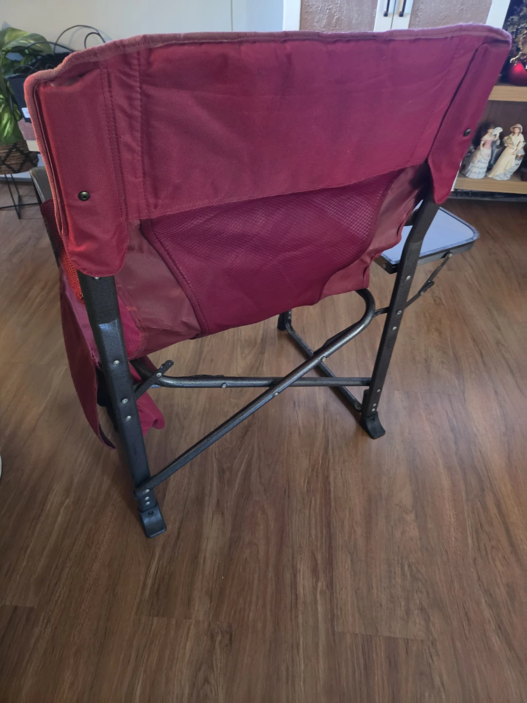Red Folding Camping Chair with Side Pocket - photo 2