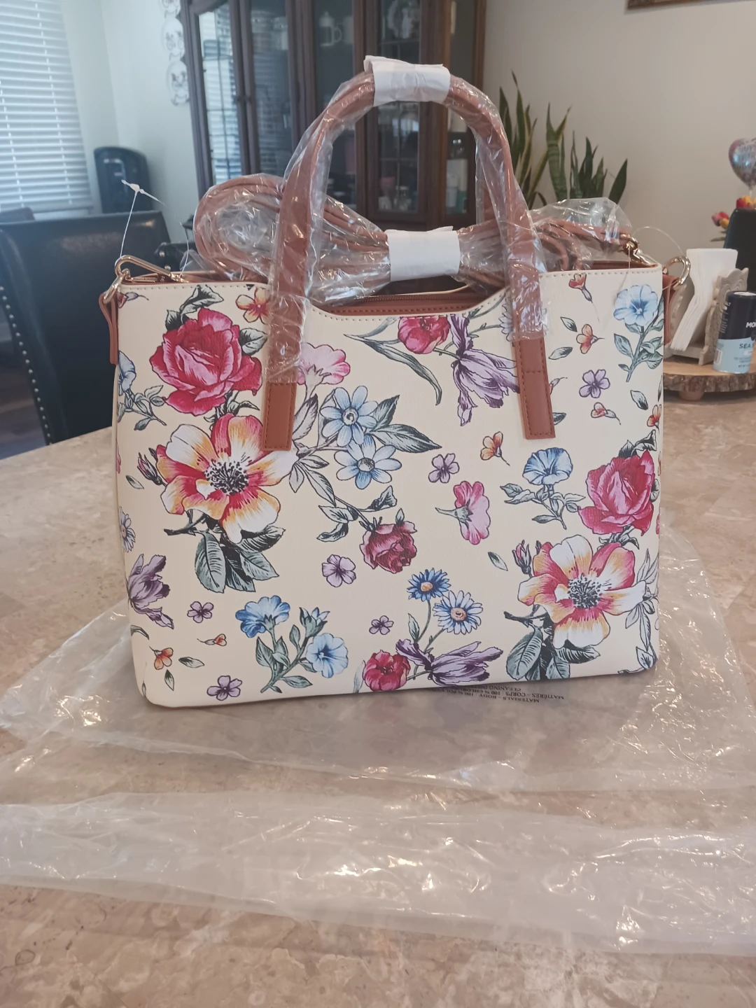 Floral Print Tote Bag