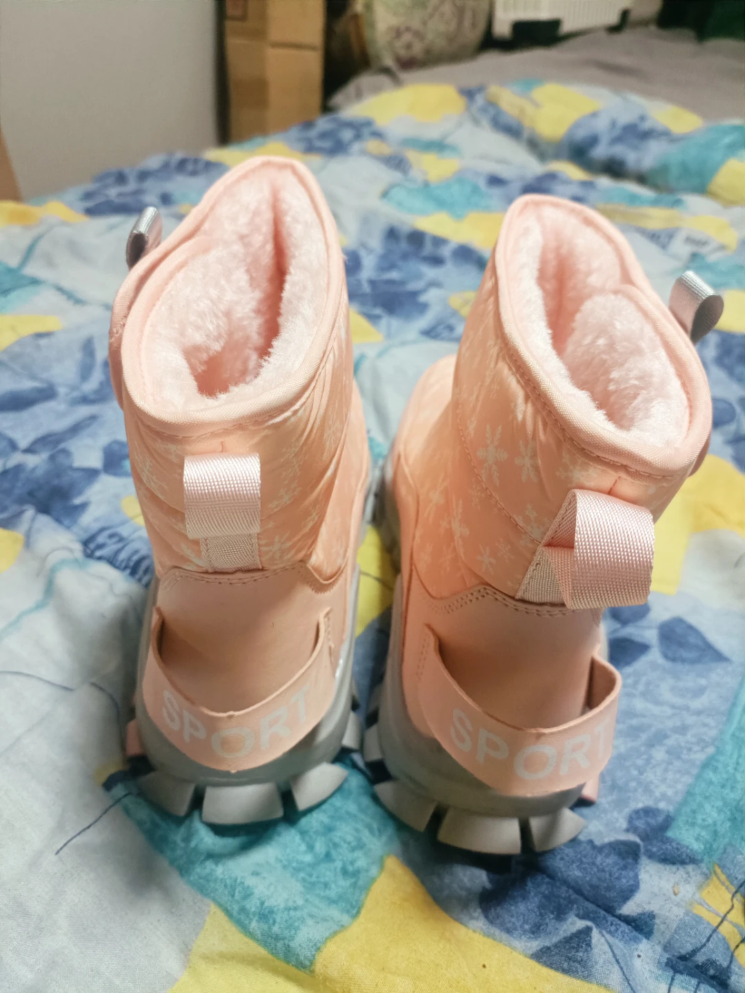 Kids Pink Snowflake Winter Boots - photo 5
