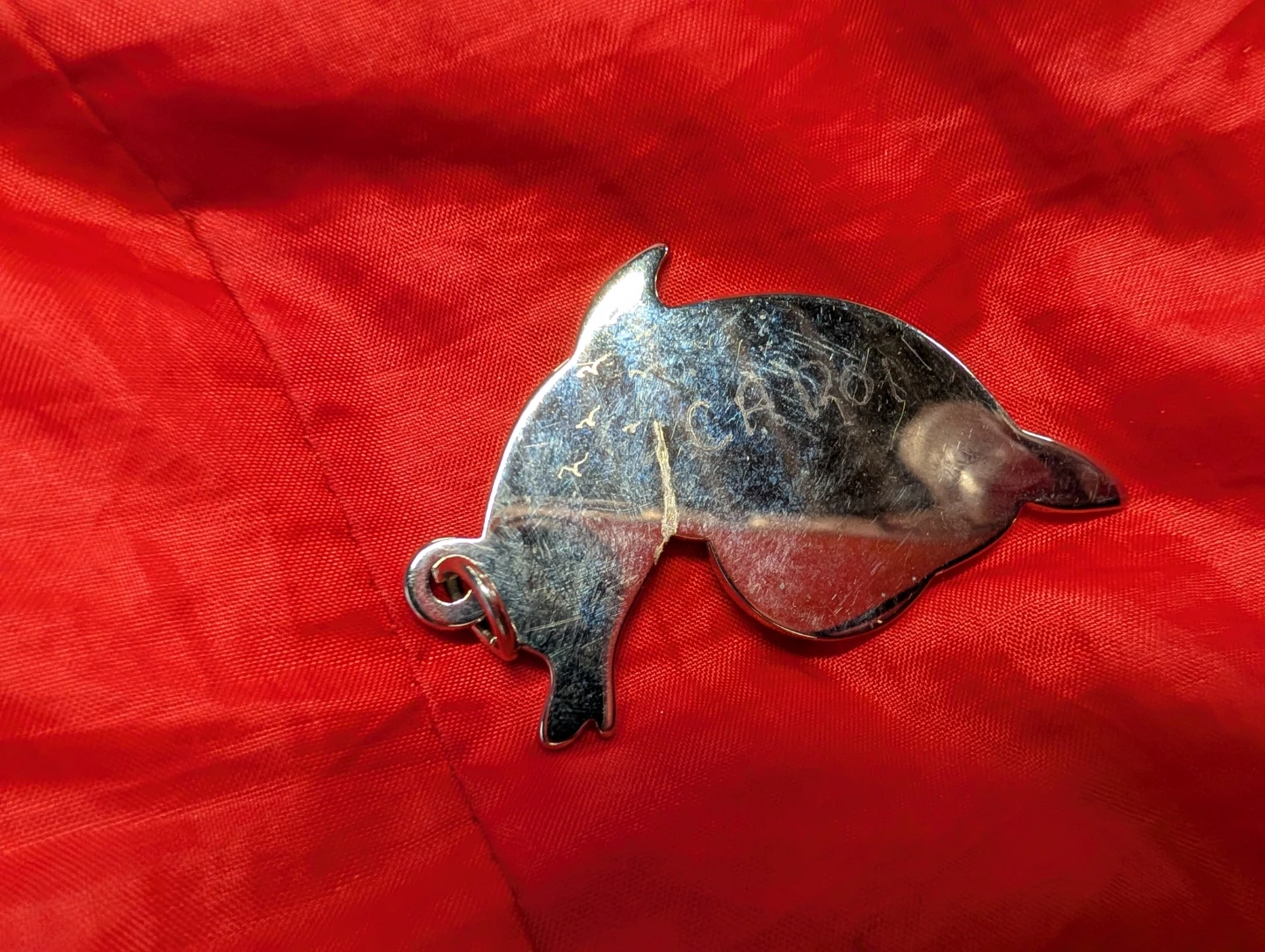 Vintage Pig Shaped Keychain Charm - photo 2