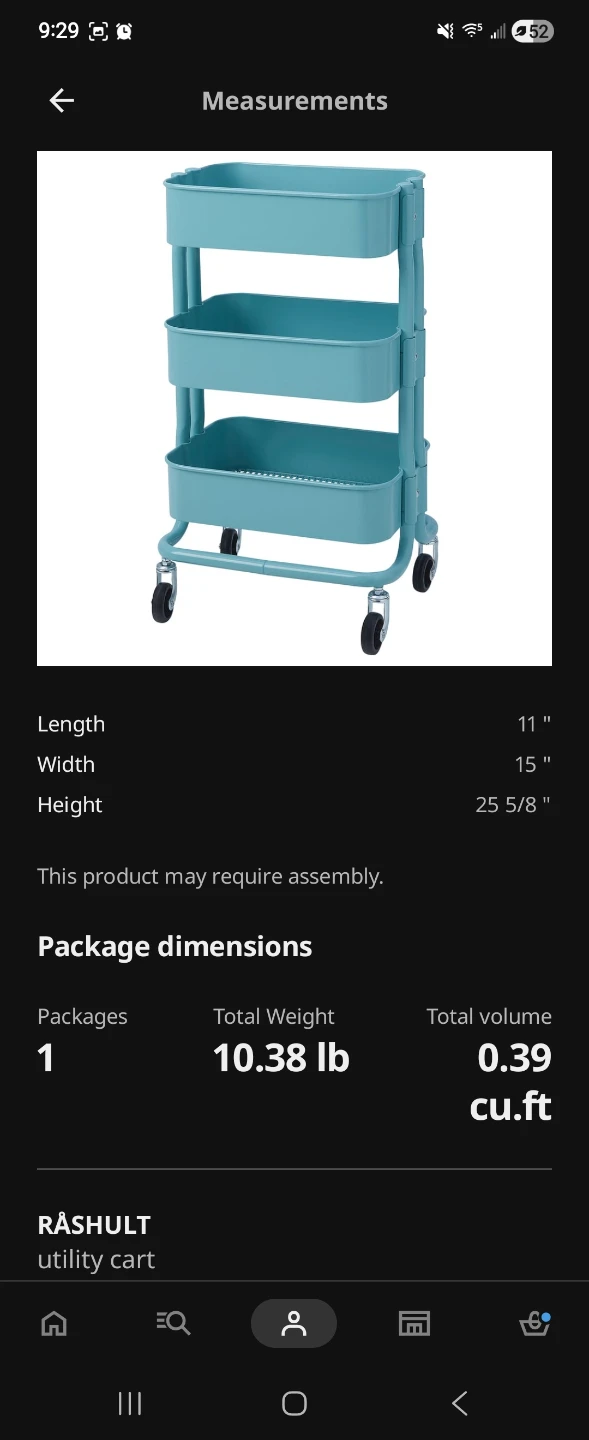 IKEA RASHULT Turquoise Utility Cart ⚽️ - photo 2