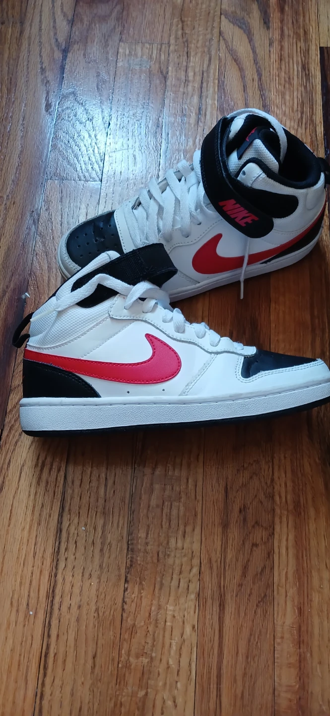 Nike White/Black/Red High Top Sneakers - Youth Size 4Y - photo 4