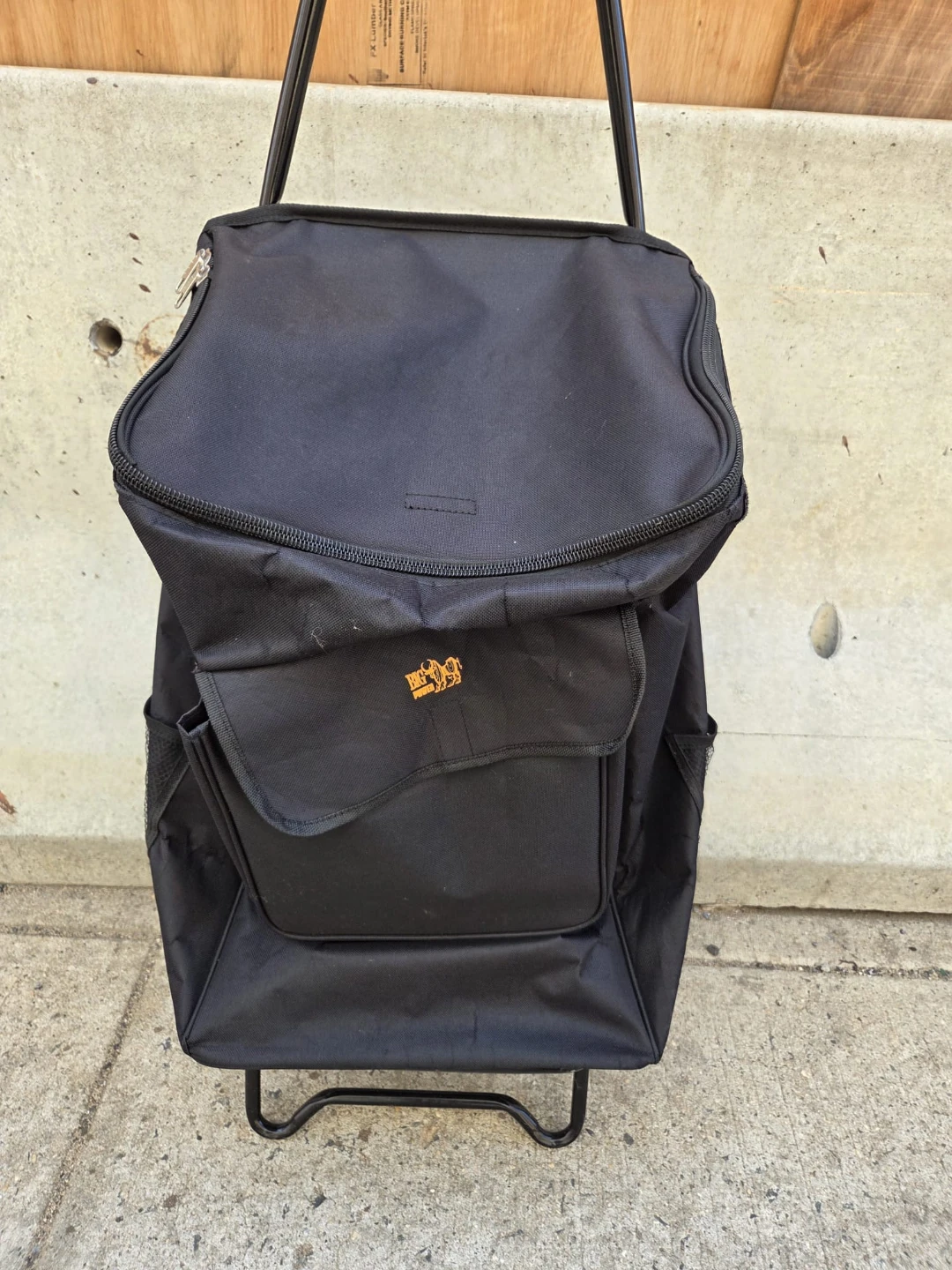 Black Rolling Shopping Cart Bag