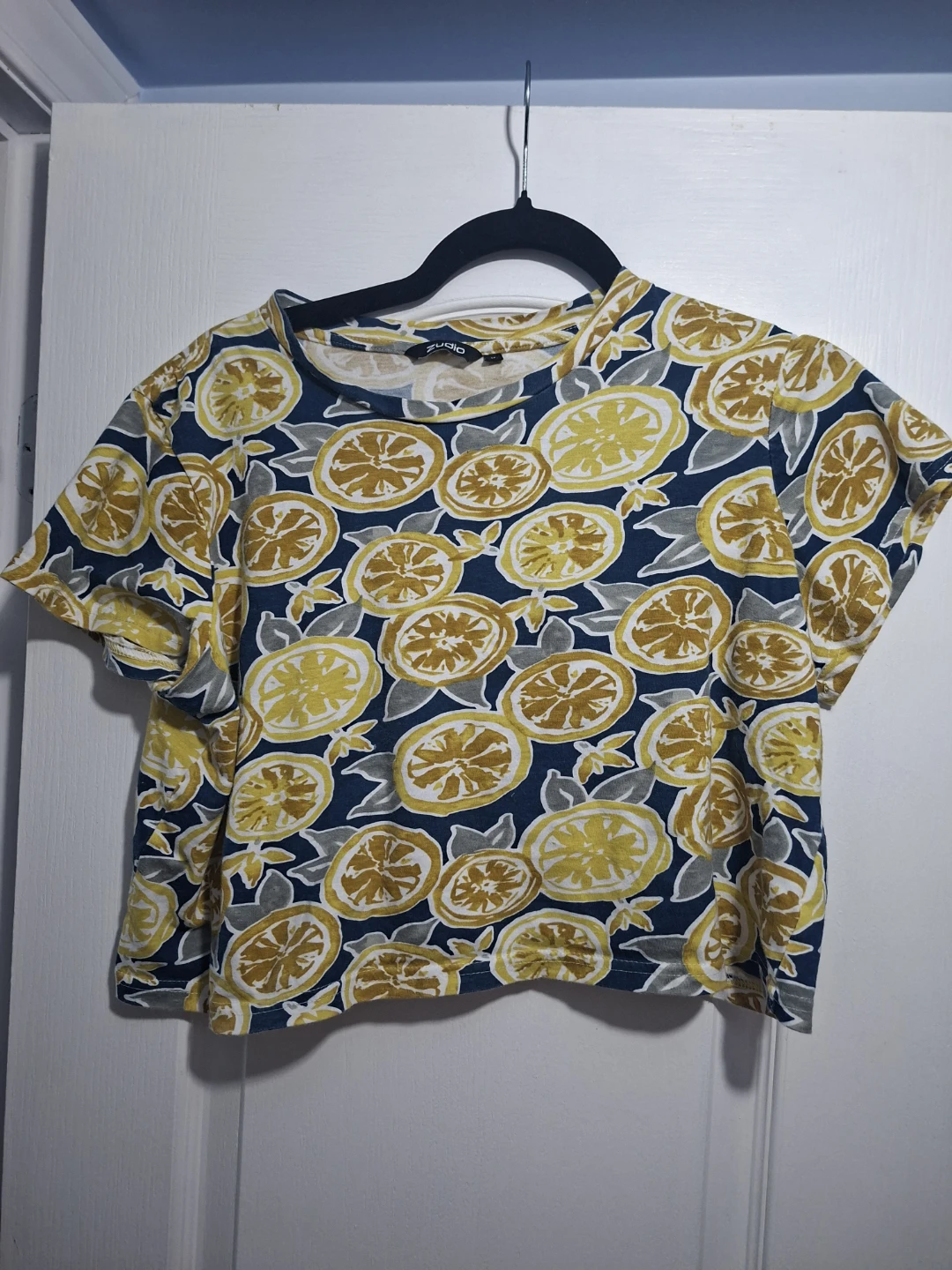 Lemon Print Crop Top (M)