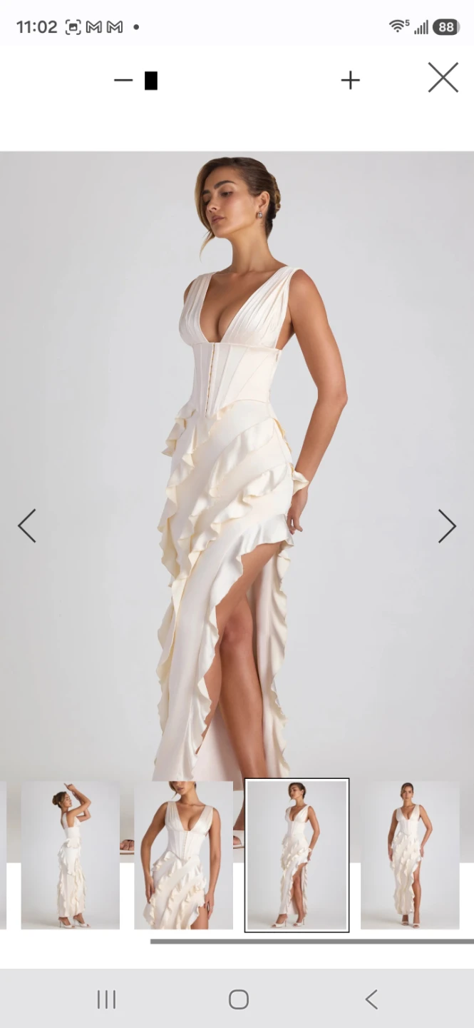 Cream Corset Ruffle Maxi Dress. High quality 🤩⚽️ - photo 3