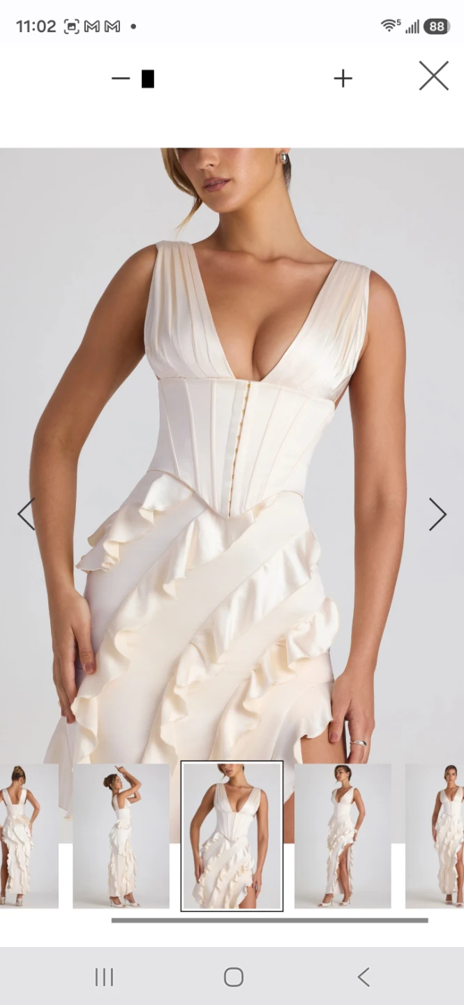 Cream Corset Ruffle Maxi Dress. High quality 🤩⚽️ - photo 4