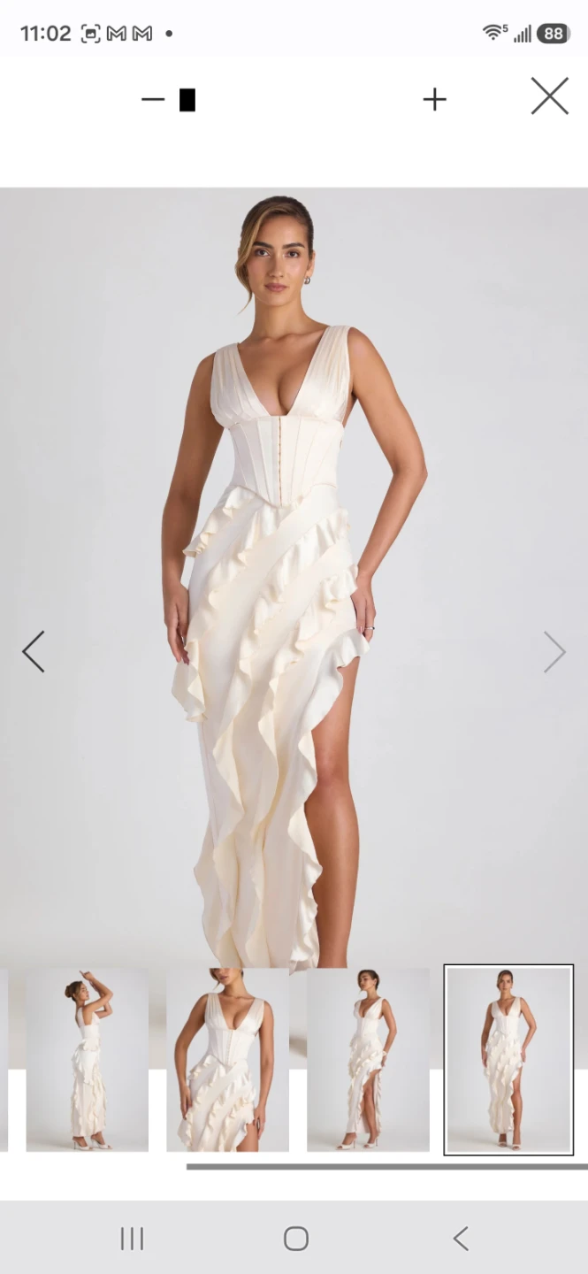 Cream Corset Ruffle Maxi Dress. High quality 🤩⚽️ - photo 5
