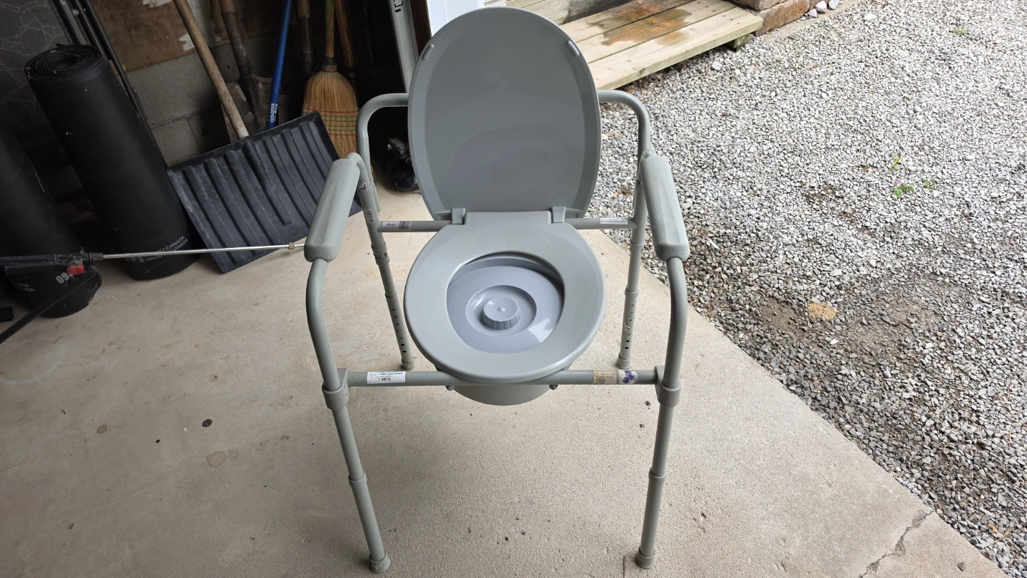 Portable Commode Chair with Arms - photo 2