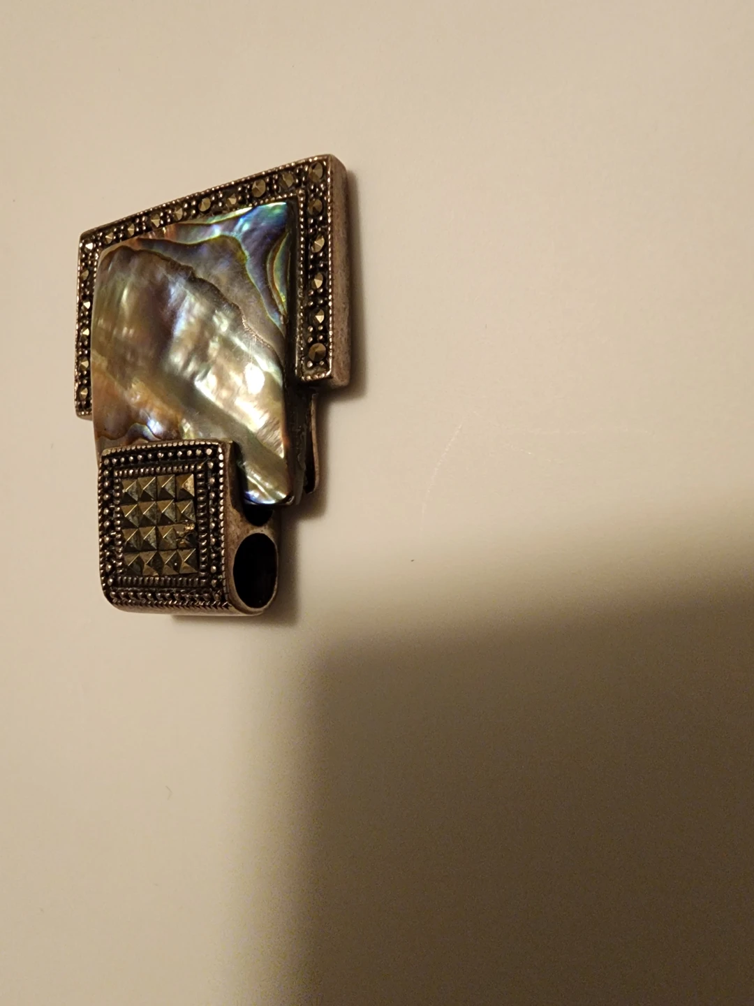 Abalone Shell and Marcasite Pendant - photo 3