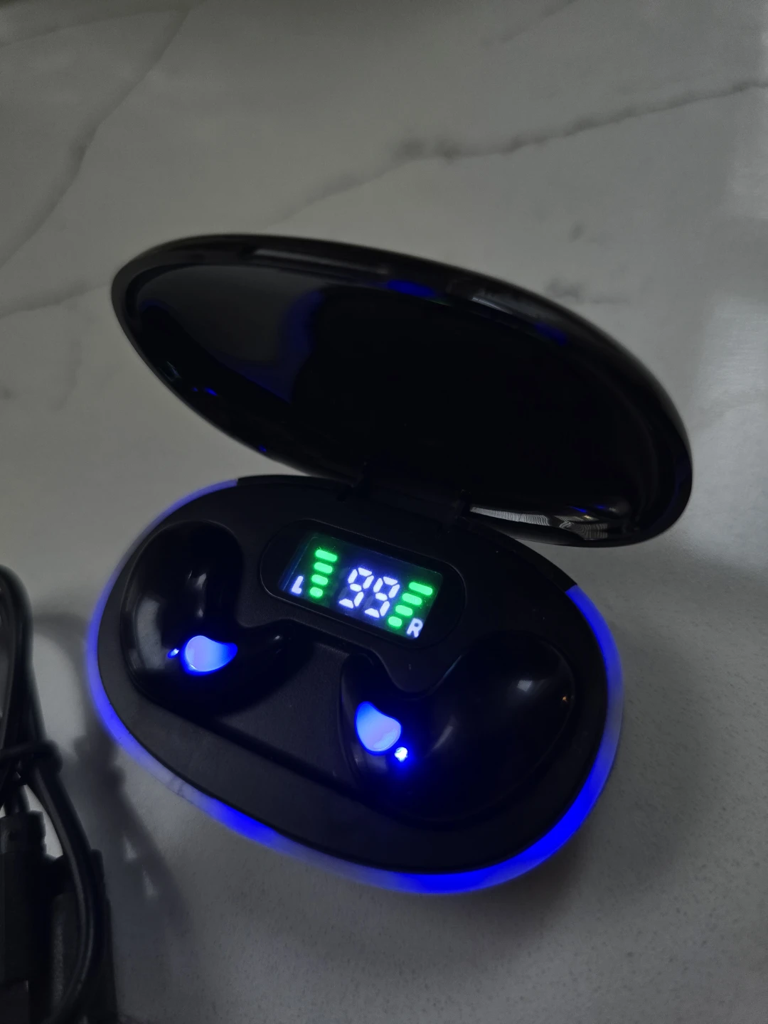 Black Wireless Earbuds with Charging Case - photo 3