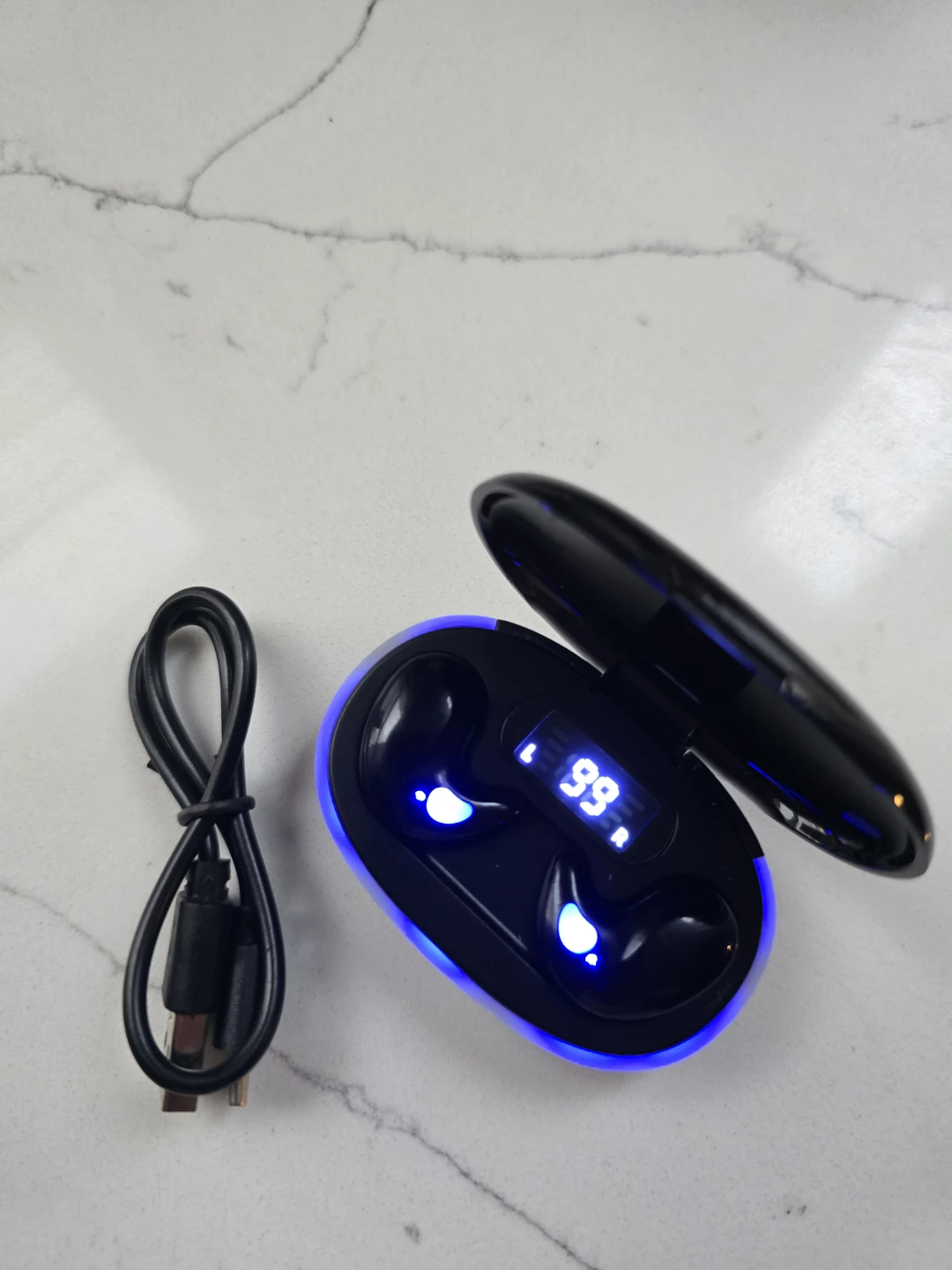 Black Wireless Earbuds with Charging Case - photo 4