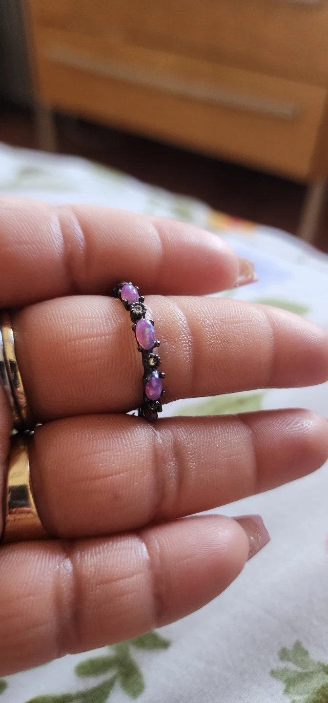 Purple Opal Band Ring - photo 4