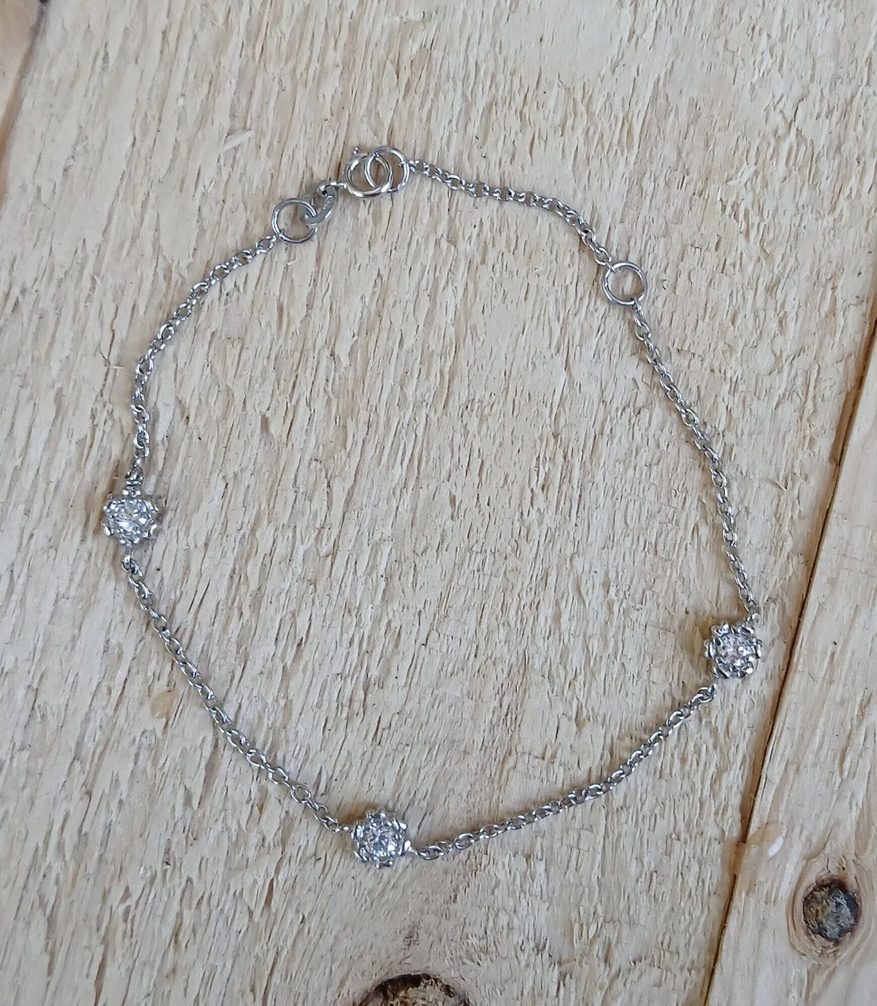 925 silver Bracelet with Rhinestones