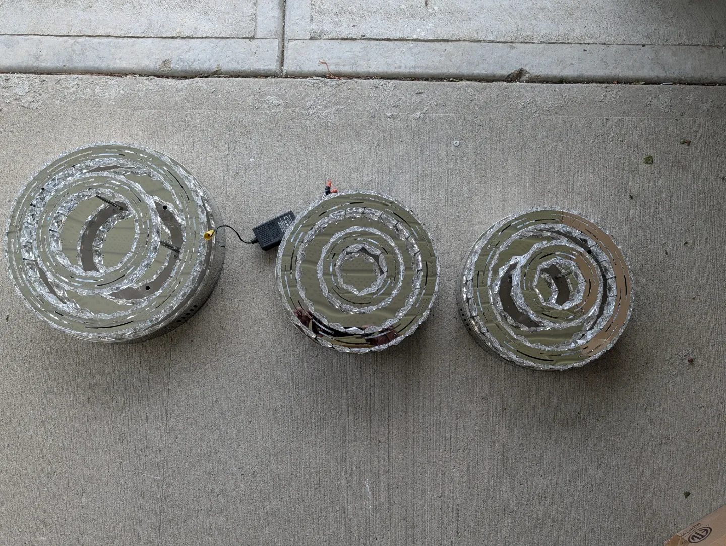 Set of 3 Circular Crystal Decorative Lights - photo 2