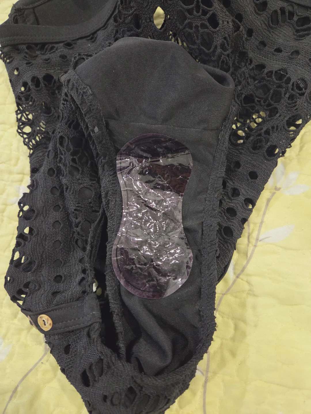 Black Lace One-Piece Swimsuit - photo 4