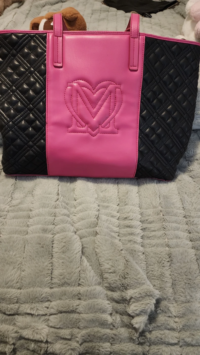 Love Moschino Pink & Black Quilted Tote Bag - photo 2