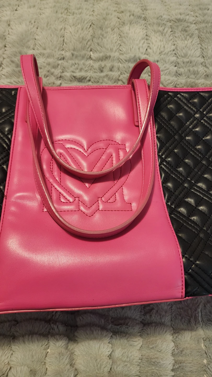 Love Moschino Pink & Black Quilted Tote Bag - photo 4